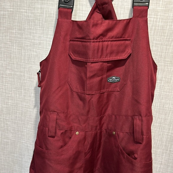 Maroon Snow Ski Bib Overalls - Picture 2 of 3
